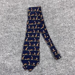 Disney Winnie The Pooh Tigger Tie Mens One Size Blue Silk Striped Woven Necktie